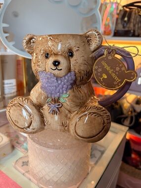 New Brown Bear Mug with Purple Handle